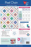 Cluck Cluck Sew -Pixel Chain Quilt Pattern - Jelly Roll friendly in 3 sizes