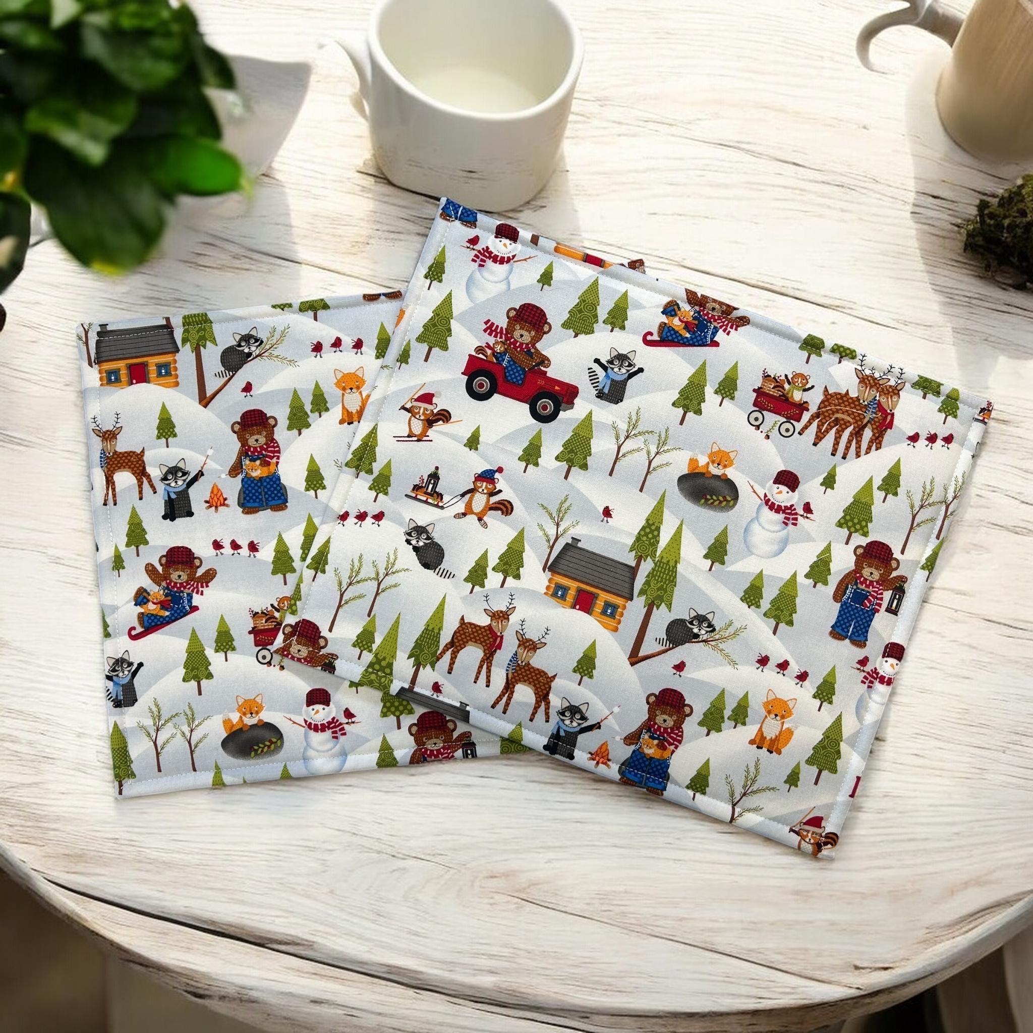 Cross Stitch Project Bag - WInter Bear - Standard size