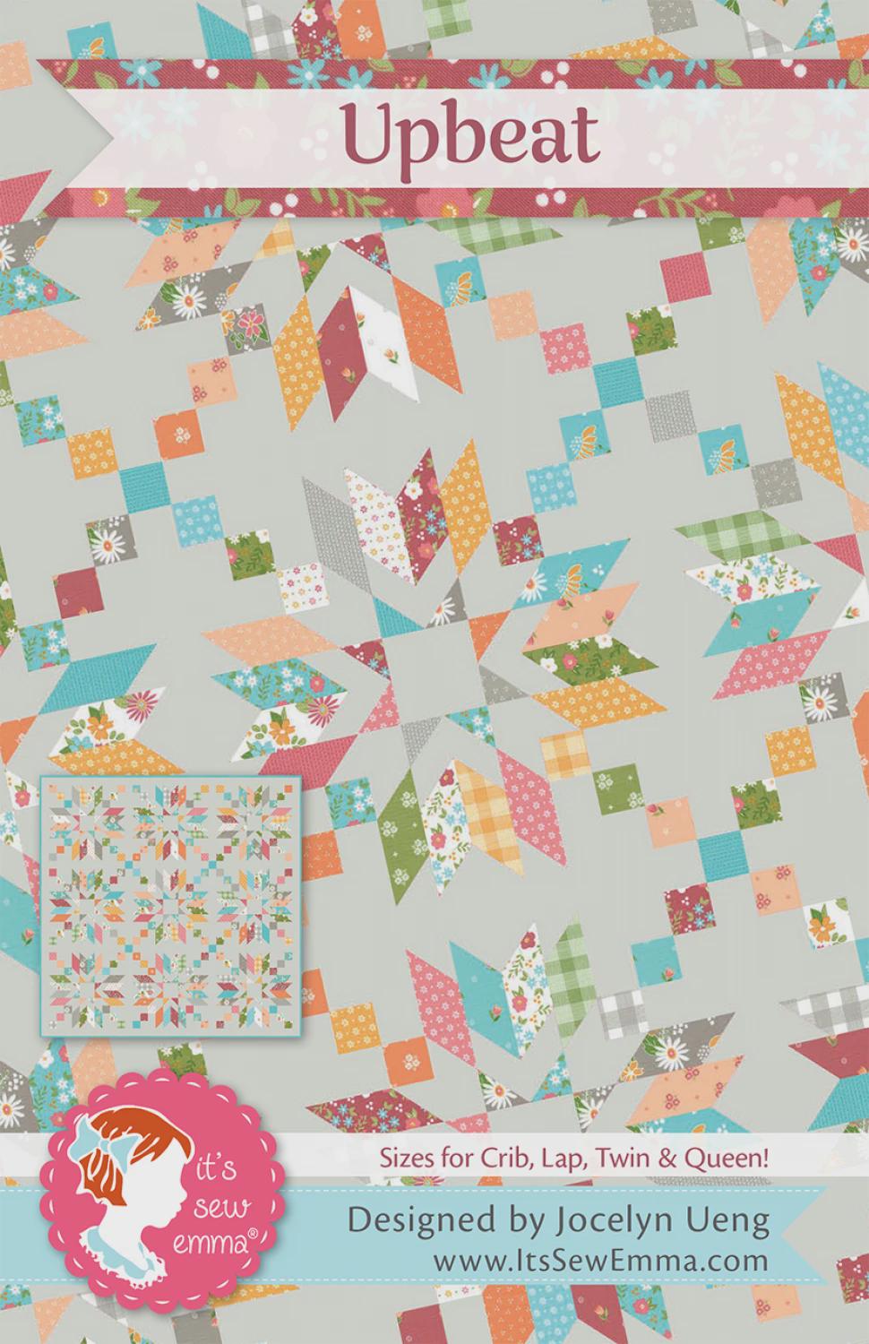 Upbeat Quilt Pattern – Jelly Roll Friendly, Modern Star Blocks (Printed Paper)