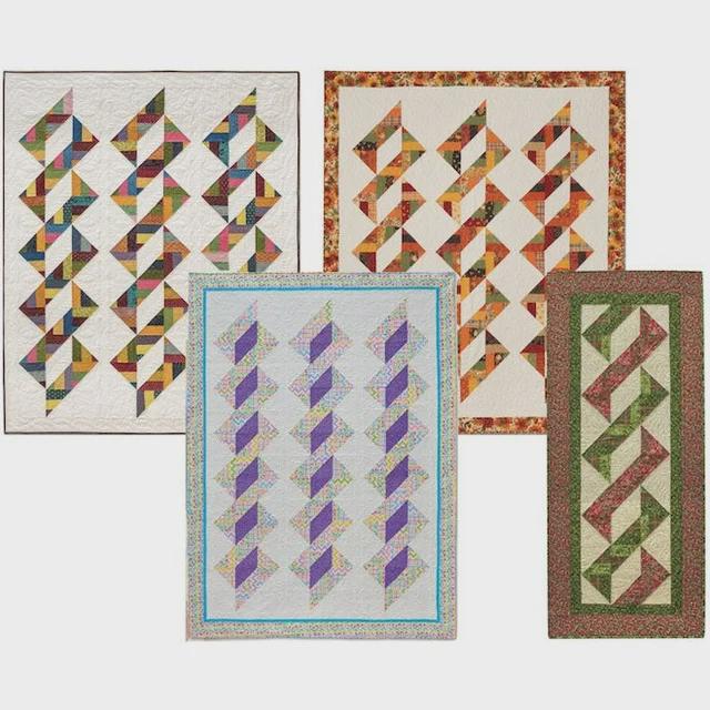 Quilt in a day - Eleanor Burns - Triple Twist Quilt Pattern - Easy - Jelly roll friendly