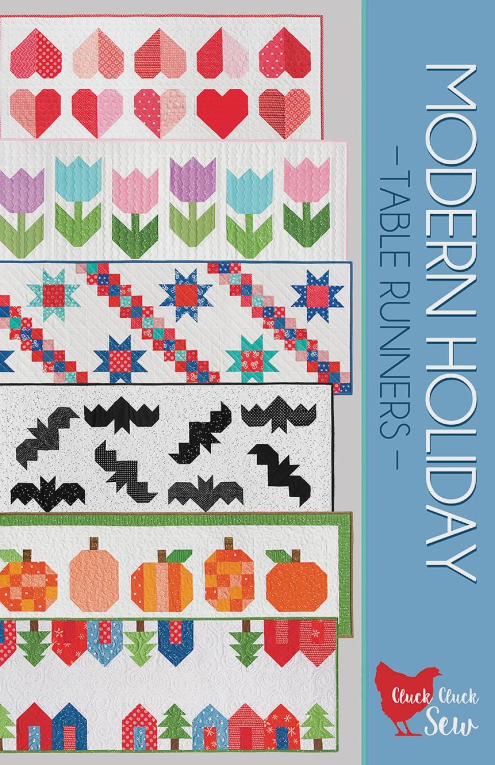 Modern Holiday Table Runners Quilt Pattern Booklet – 6 Festive Designs